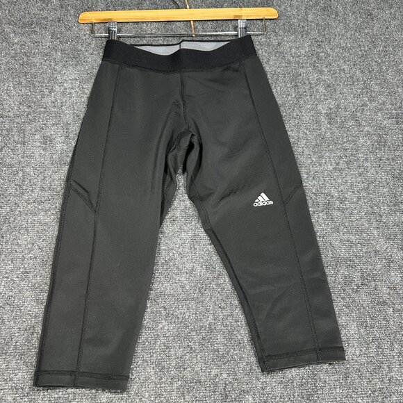 Adidas Techfit Compression Pants Womens Small Climalite Black Stretch Pull On - Picture 1 of 7